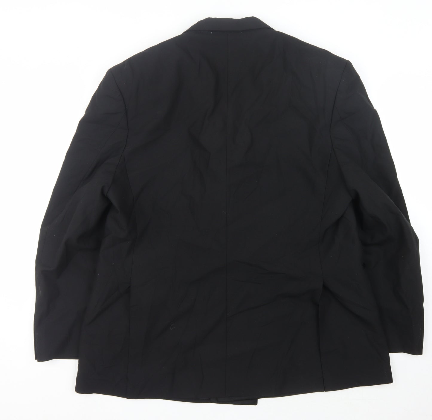 Aquascutum Men's Black Wool Tuxedo Blazer 46S - Formal Elegance