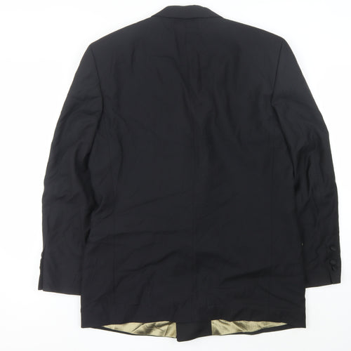 Van Gils Men's Black 40R Double-Breasted Tuxedo Blazer