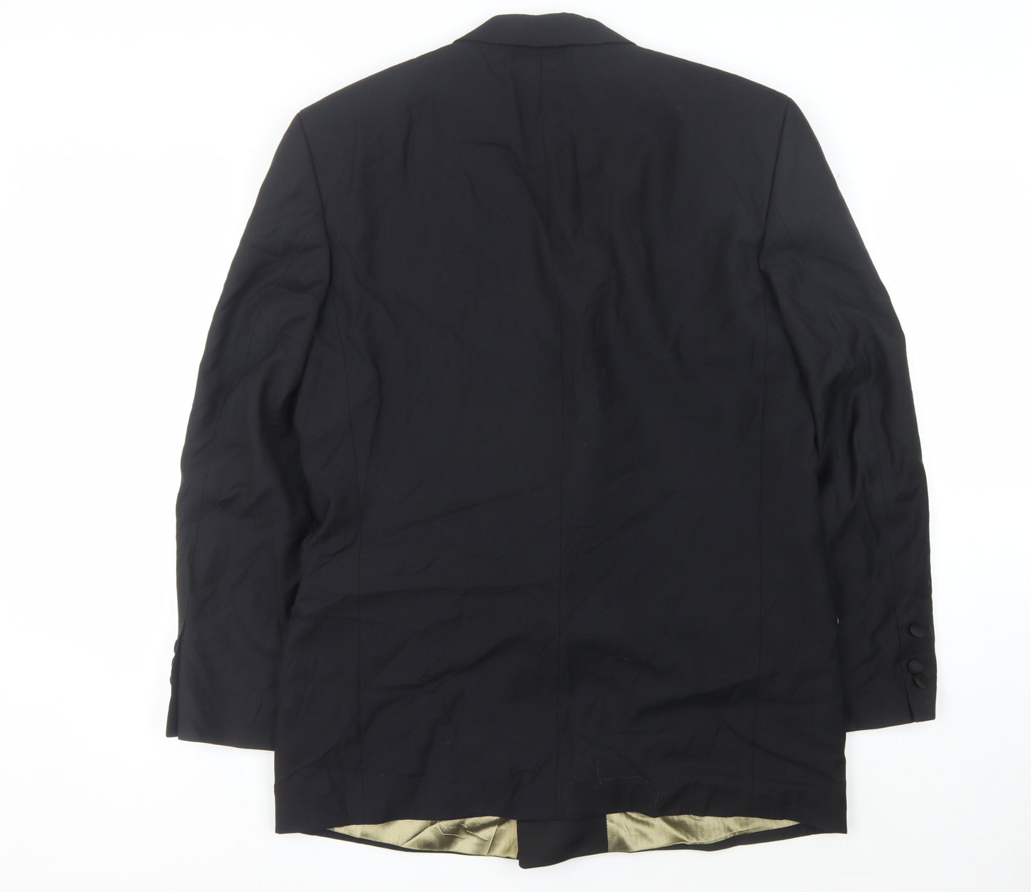 Van Gils Men's Black 40R Double-Breasted Tuxedo Blazer