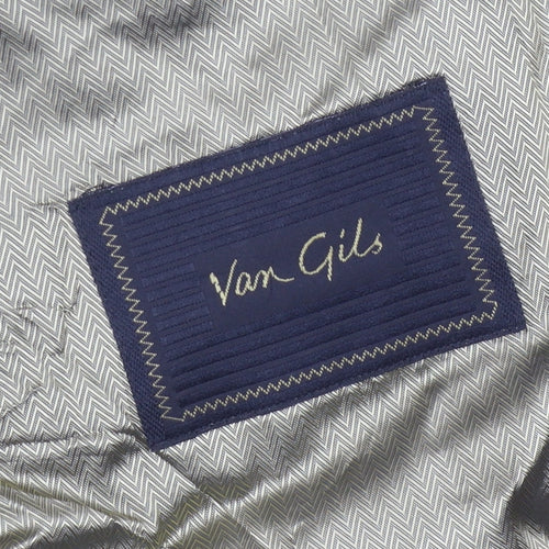 Van Gils Men's Black 40R Double-Breasted Tuxedo Blazer