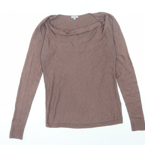 Jigsaw Women’s Brown Cowl Neck Knit Jumper - Size S