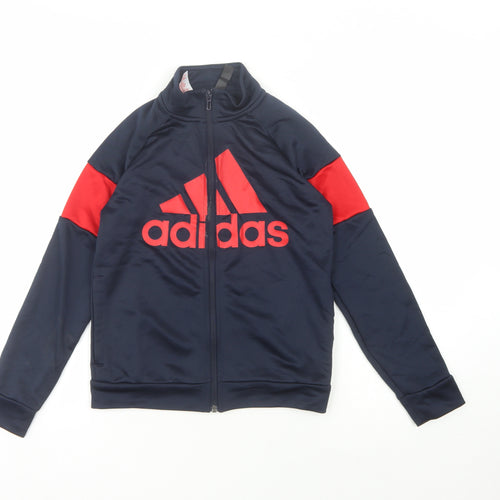 Adidas Boys Blue Full Zip Sweatshirt 9-10 Years
