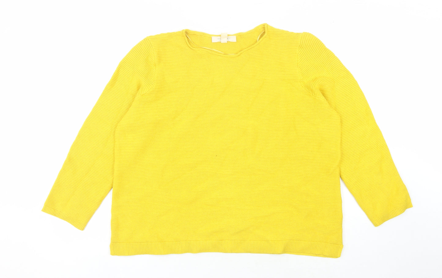Seasalt Cornwall Women's Yellow Pullover Jumper Size 16