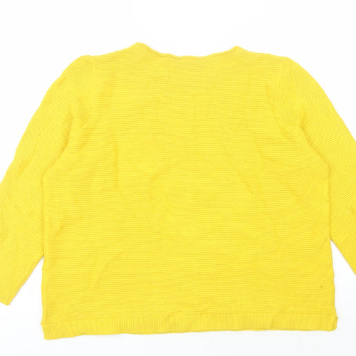 Seasalt Cornwall Women's Yellow Pullover Jumper Size 16