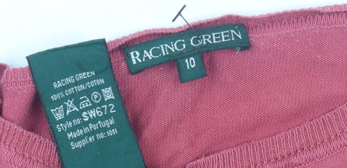 Racing Green Women's Red Cardigan Size 10