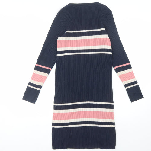 Vila Women's Multicoloured Striped Jumper Dress, M
