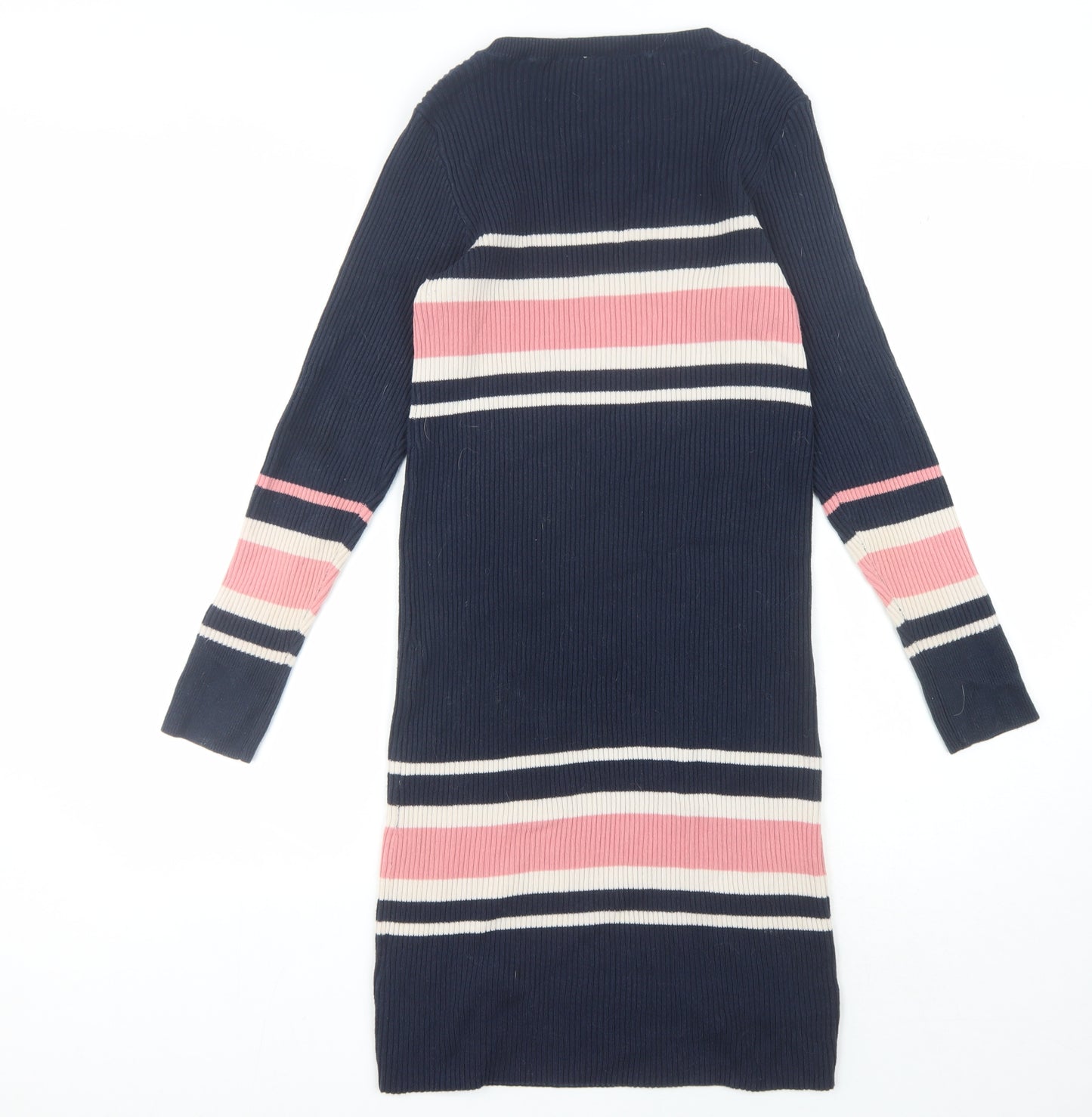 Vila Women's Multicoloured Striped Jumper Dress, M