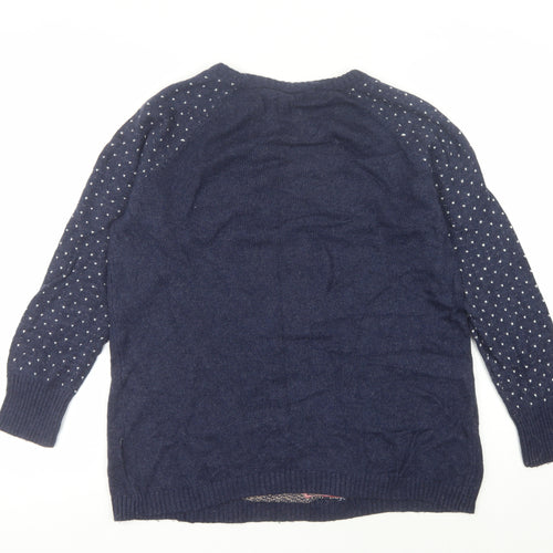 JoJo Maman Bébé Blue Christmas Jumper L