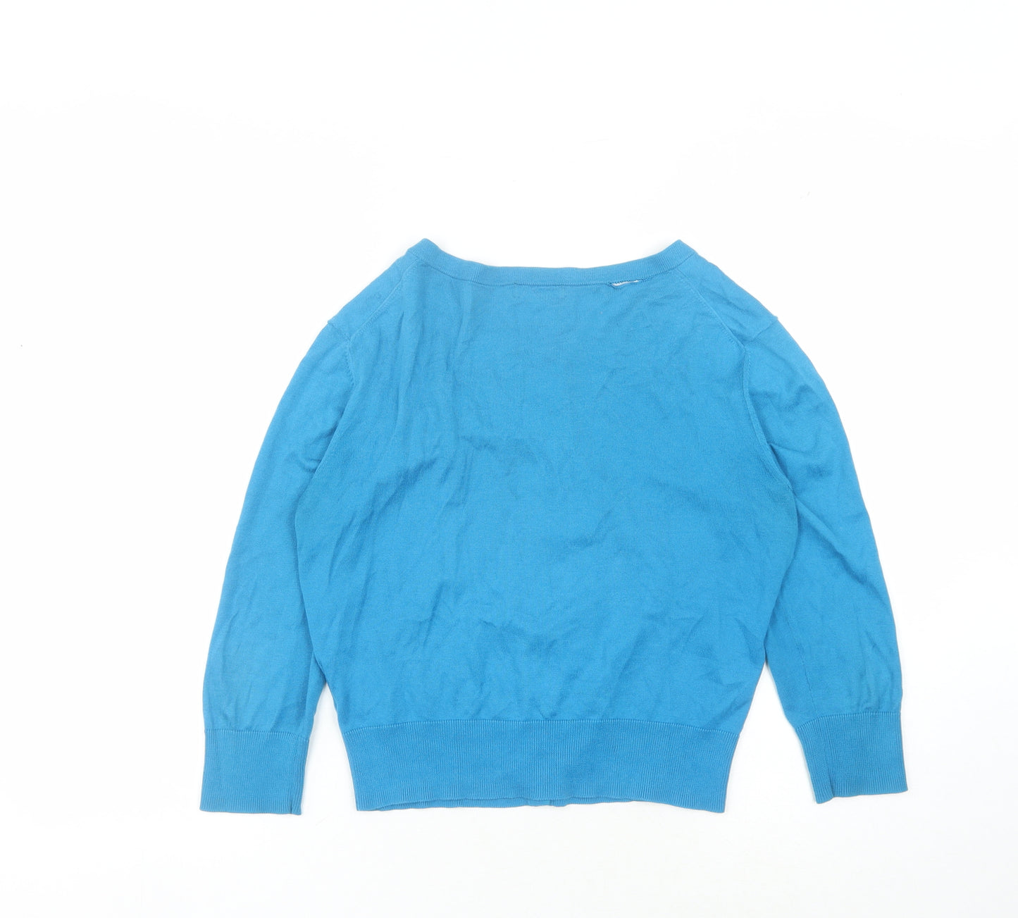 Hobbs Women's Blue Cotton Cardigan Size 12