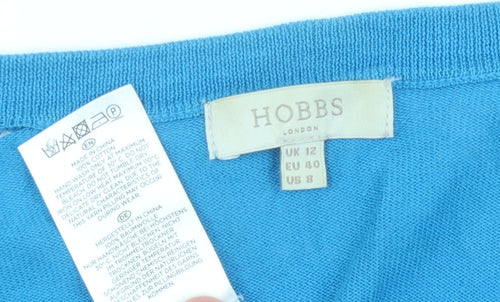 Hobbs Women's Blue Cotton Cardigan Size 12