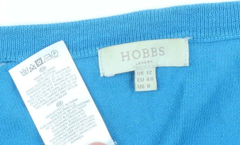 Hobbs Women's Blue Cotton Cardigan Size 12