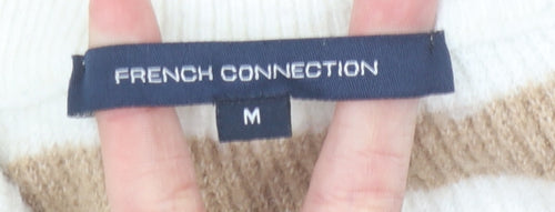 French Connection Women's Striped High Neck Jumper M