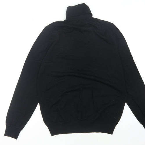 Marks and Spencer Men's Black Roll Neck Jumper - L