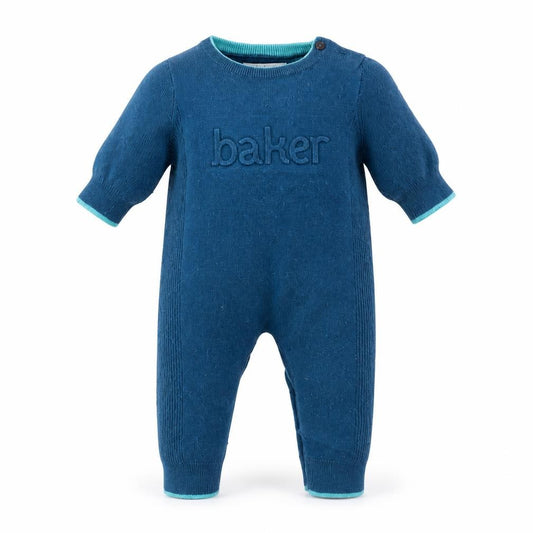 Baker by Ted Baker Blue Unisex Babygrow 6-9 Months
