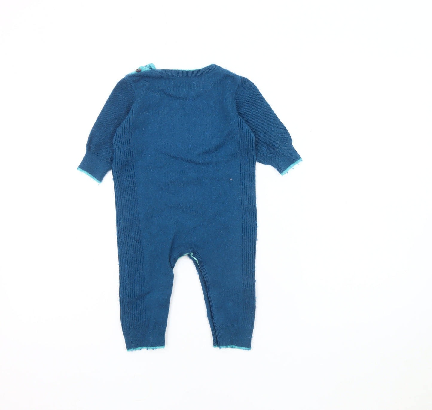 Baker by Ted Baker Blue Unisex Babygrow 6-9 Months
