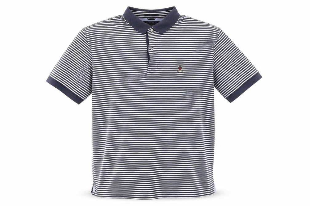 Front view of Tommy Hilfiger Men's Multicoloured Striped Polo XL