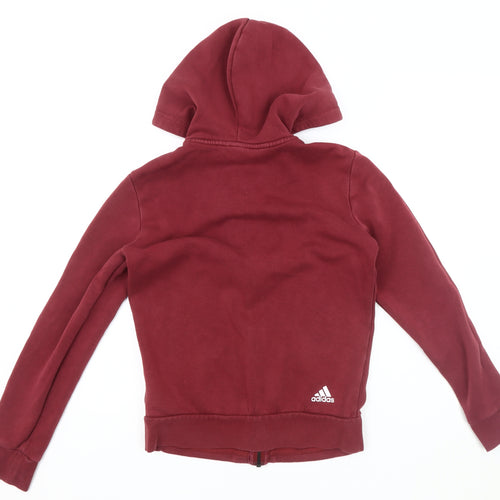Adidas Women's Red Hooded Jacket S, Casual Wear