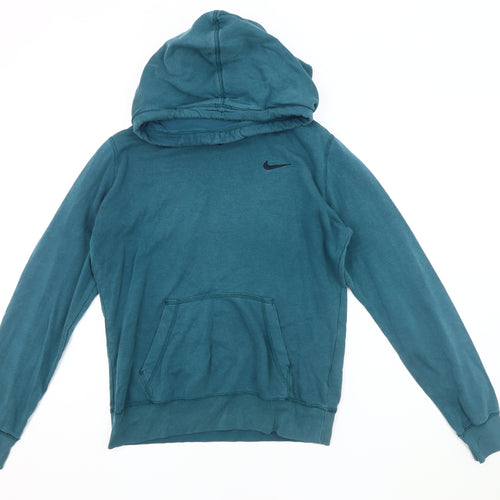 Nike Men's Blue Pullover Hoodie Size S Sports Logo