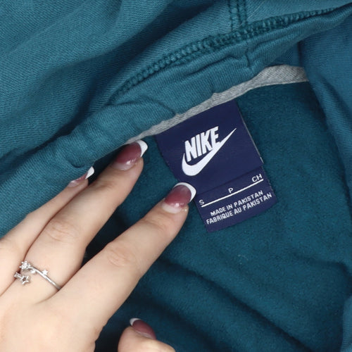 Nike Men's Blue Pullover Hoodie Size S Sports Logo