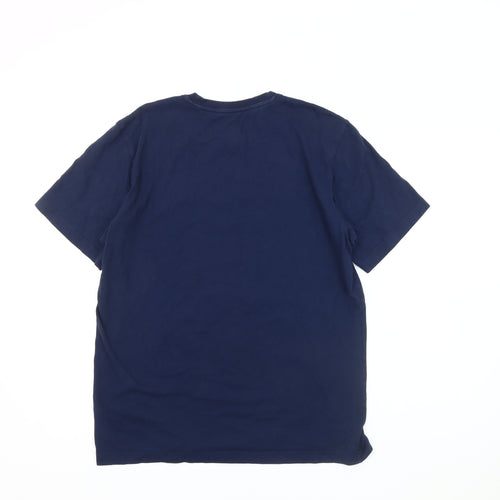 Adidas Men's Blue Logo T-Shirt M Regular Fit
