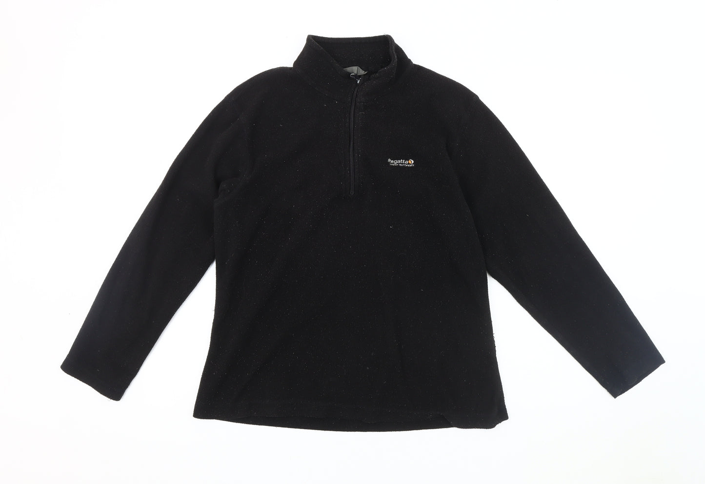 Regatta Women's Black Fleece 1/4 Zip Sweatshirt Size 16