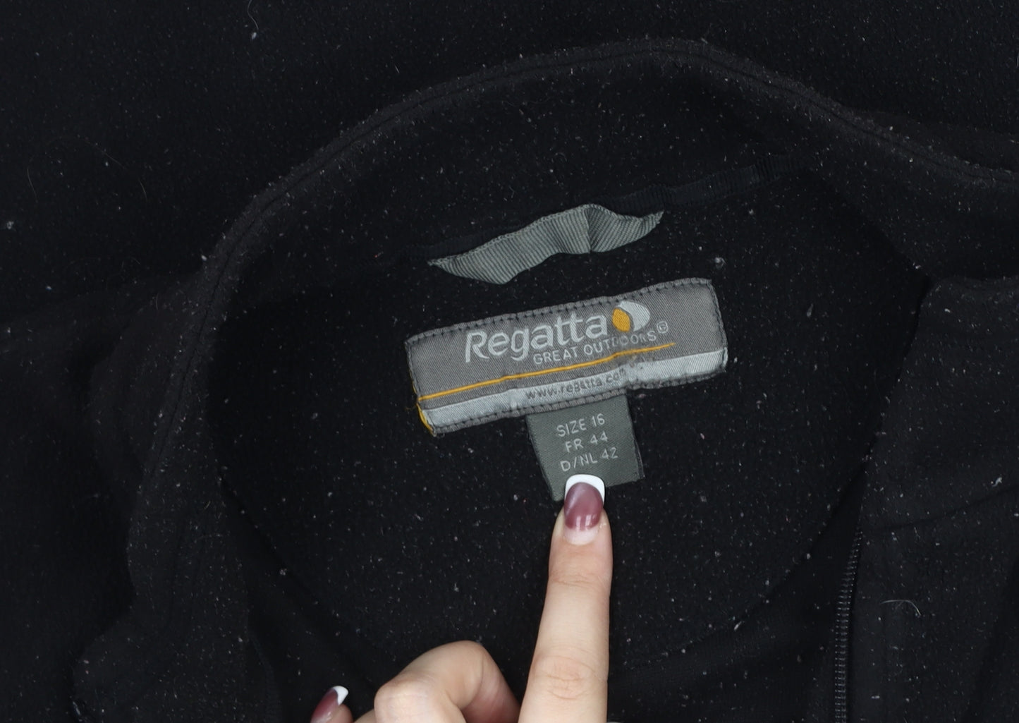 Regatta Women's Black Fleece 1/4 Zip Sweatshirt Size 16