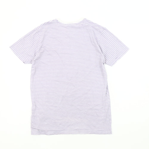 Jack & Jones Men's Grey Striped Crew Neck T-Shirt M