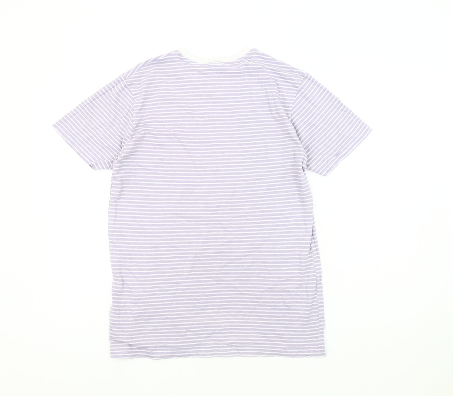 Jack & Jones Men's Grey Striped Crew Neck T-Shirt M
