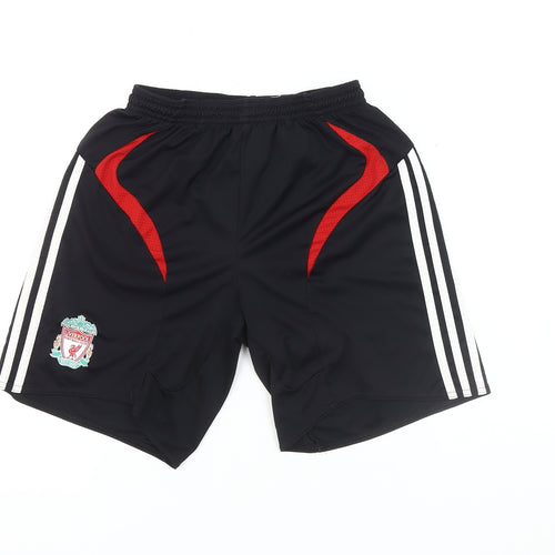 Adidas Boys Black Athletic Shorts Size 7-8 Football Gym