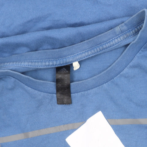 Adidas Men's Blue Graphic Logo T-Shirt Medium