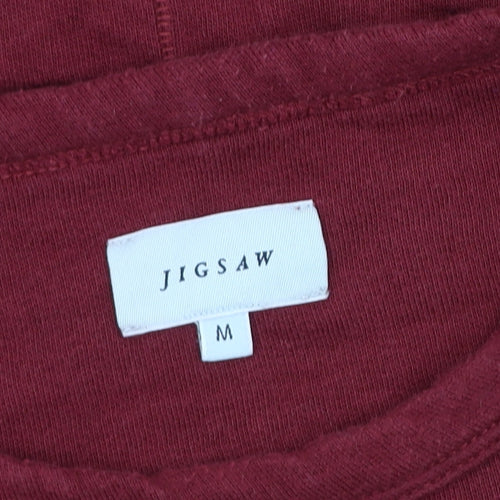 Jigsaw Men's Red Pullover Jumper, Size M, Crew Neck