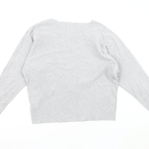 Karen Millen Women's Grey Boat Neck Pullover Jumper XS