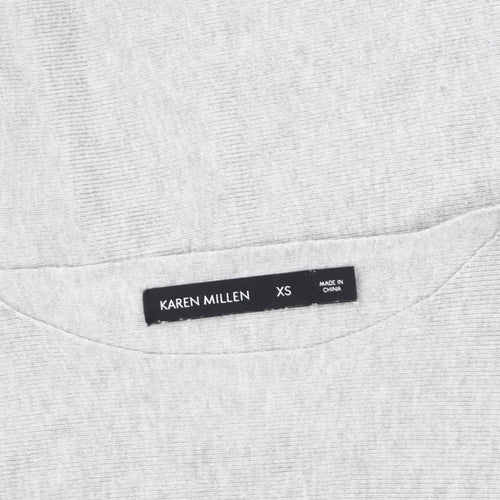 Karen Millen Women's Grey Boat Neck Pullover Jumper XS