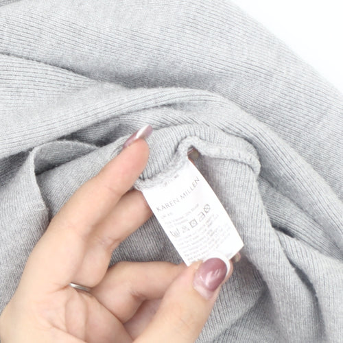 Karen Millen Women's Grey Boat Neck Pullover Jumper XS
