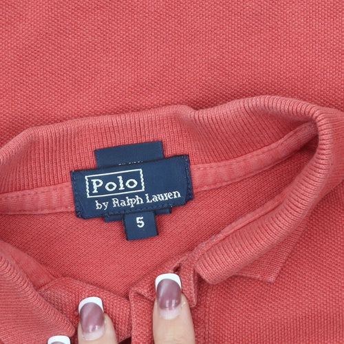 Polo Ralph Lauren Boys Red Polo Shirt 5 Years