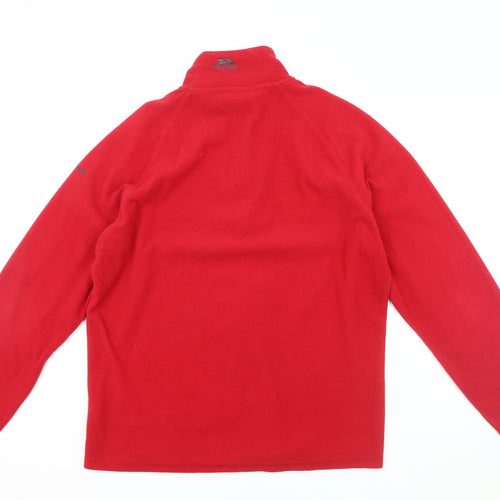 Trespass Mens Red Fleece Pullover Sweatshirt L