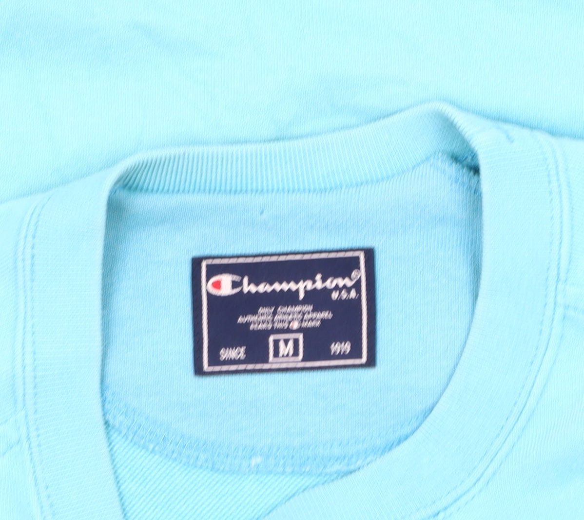 Champion Men's Blue Pullover Sweatshirt, Medium, Logo