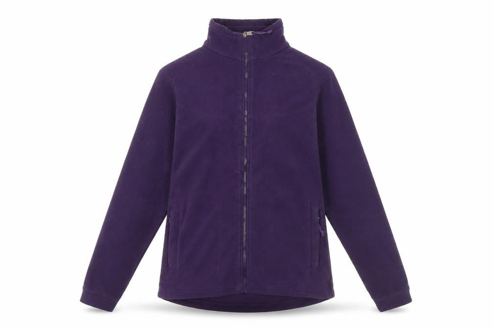 Front view of TOG24 Women's Purple Fleece Jacket, size 10/12