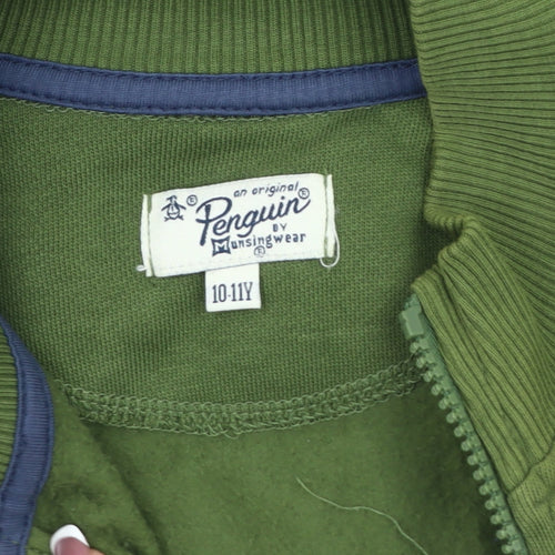 Penguin Boys Green Blue Track Jacket 10-11 Years