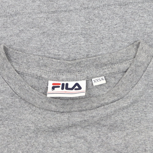FILA Unisex Grey Long Sleeve Crew Neck T-Shirt