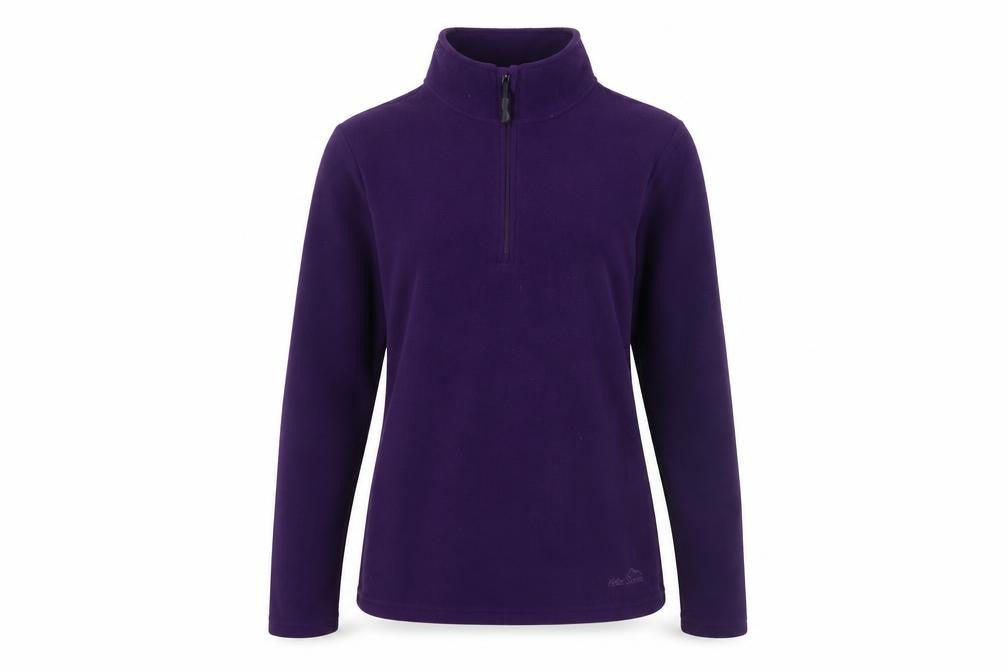 Front view of Peter Storm Women's Purple Fleece Pullover Sweatshirt