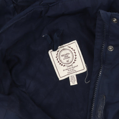 Regatta Women's Blue Hooded Parka Jacket Size 10