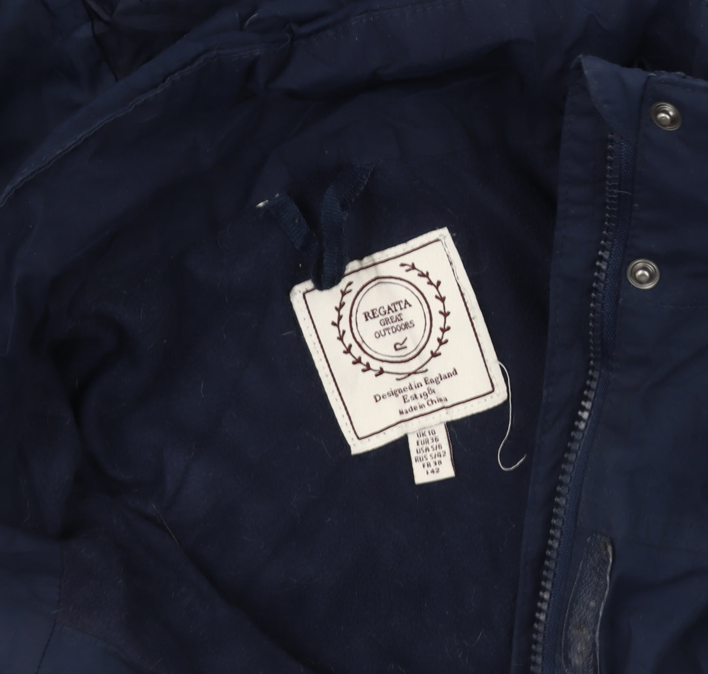 Regatta Women's Blue Hooded Parka Jacket Size 10