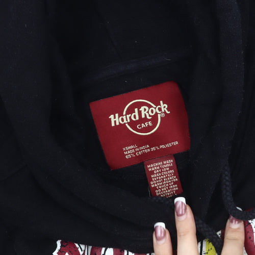 Hard Rock Cafe Unisex Black Pullover Hoodie XS