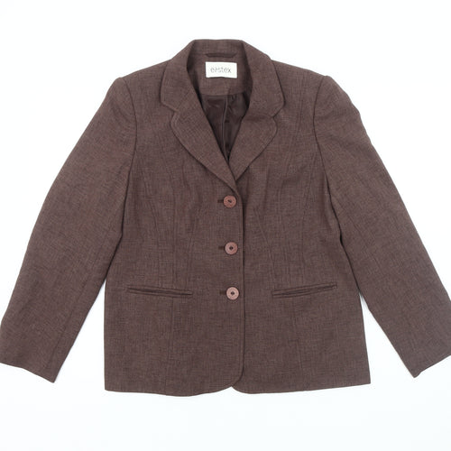 Eastex Women's Brown Suit Jacket Size 10 Classic Fit
