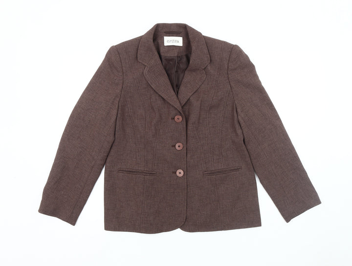 Eastex Women's Brown Suit Jacket Size 10 Classic Fit