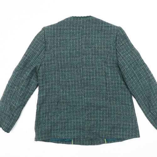 Honor Millburn Women's Green Tweed Jacket, Size 14