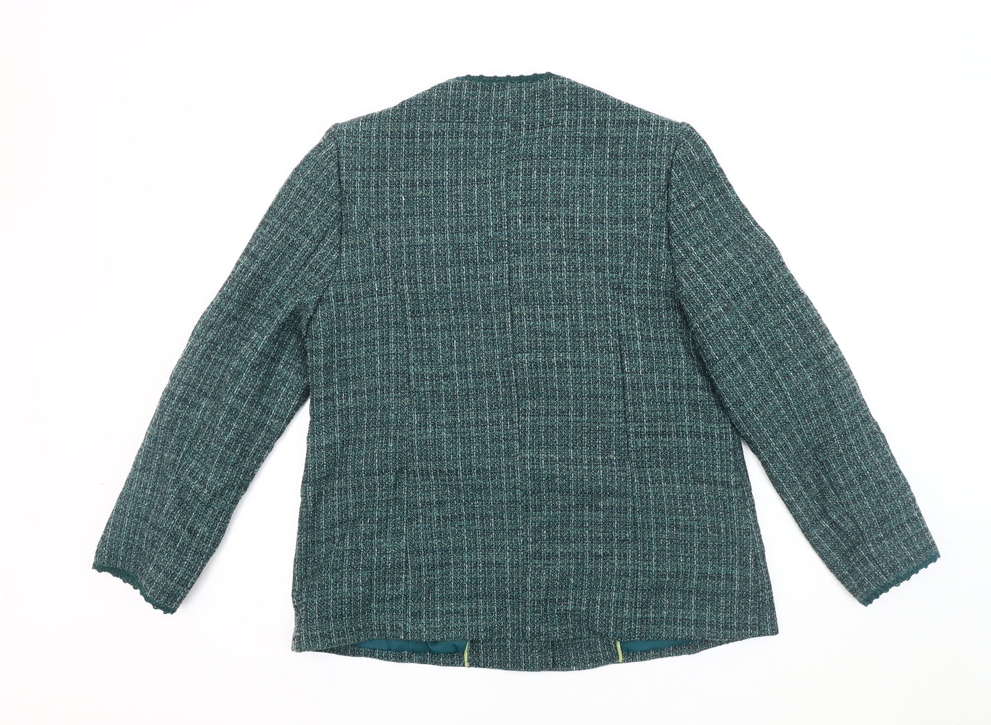Honor Millburn Women's Green Tweed Jacket, Size 14