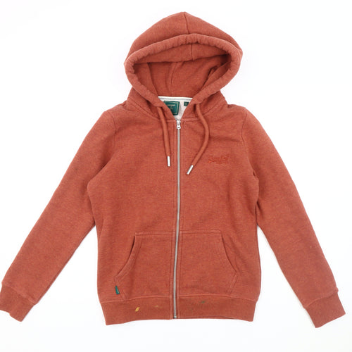 Superdry Women's Red Hooded Jacket Size 10
