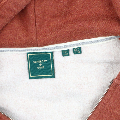 Superdry Women's Red Hooded Jacket Size 10